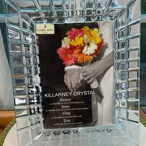 Killarney Crystal Ireland 5x7 Picture Frame Like New